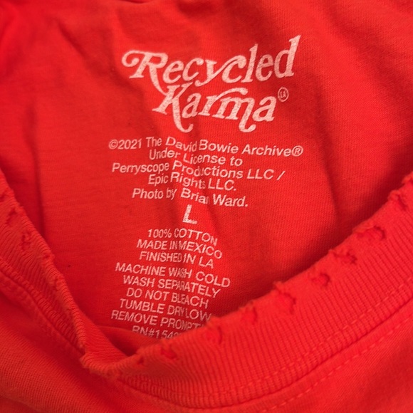 Recycled Karma David Bowie The Man Who Sold The World short sleeve t-shirt - Picture 10 of 11